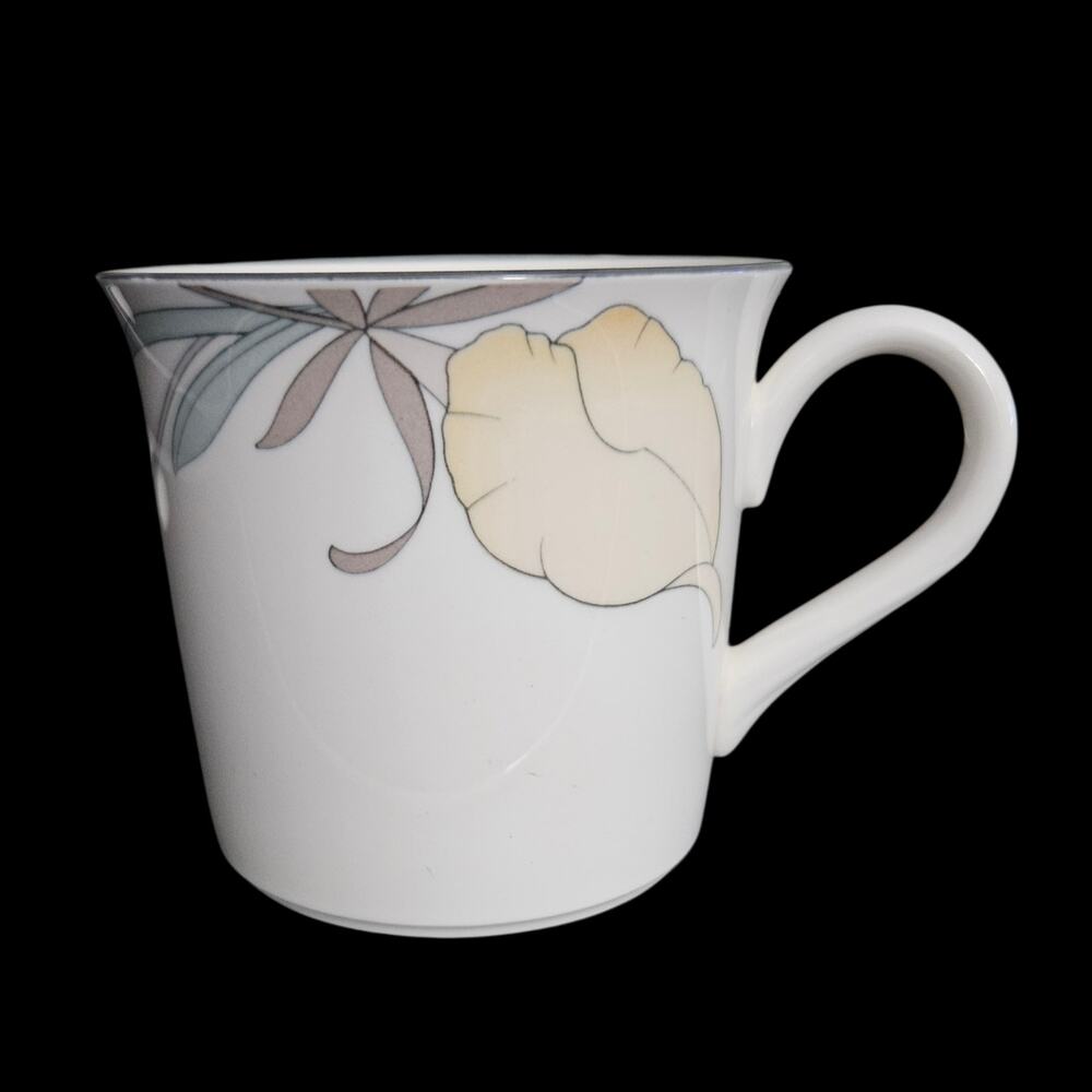 Noritake New Decade Society Orchid Coffee Mugs Set of 2 Floral Japan
